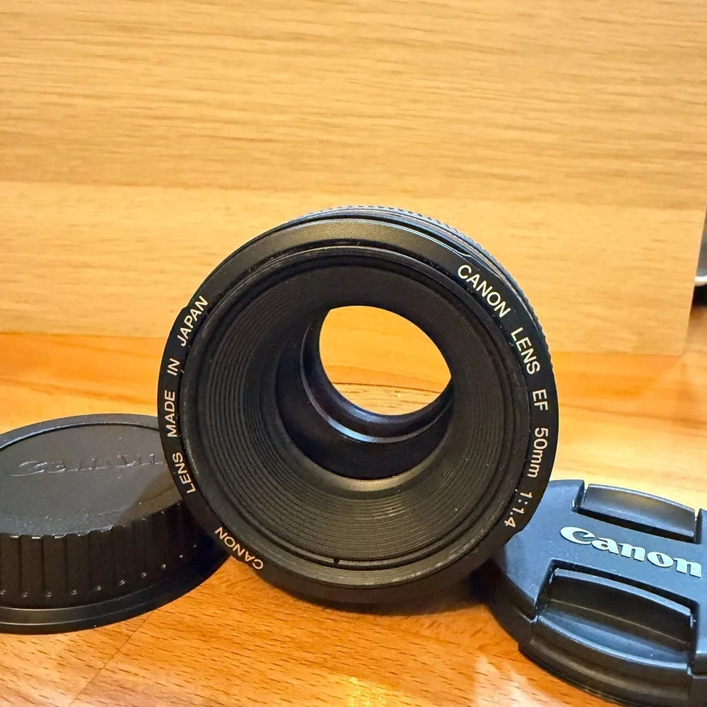 Canon 50mm Lens - Black and Silver